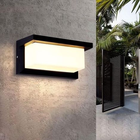 Quadratische Led-außenwandlampe Mit Ip65-wasserdichtigkeit Und Bewegungsmelder, Ideal Für Terrasse, Balkon, Garage Und Werkstatt