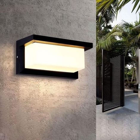 Quadratische Led-außenwandlampe Mit Ip65-schutz Und Bewegungssensor, Ideal Für Terrasse, Balkon, Garage Und Werkstatt
