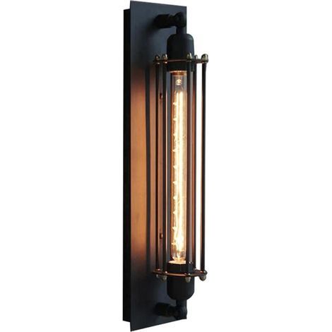 Wandapplique Led E27 Vintage Retro Industrie Aus Hochwertigem Eisen, E27-fassung Mit Inklusive Glühlampe, Universelle Spannung 110–240 V