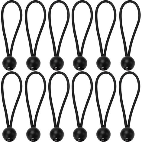 12 Stück Planenspanner Mit Kugel, Kabelbinder, Elastischer Spanngurt, Gummispanner Für Planen, Banner, Vorhänge, Verlängerungsleine, 15 Cm
