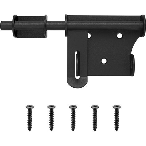 Schiebetürverschluss, 158mm Schiebetürverriegelung, Türschnapper, Schwarzer Bolzenriegel, Innentürverriegelung, Riegelverschluss Für Badezimmer, Garten, Fenster