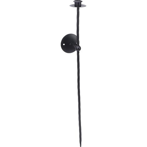 Metallischer Spiralkerzenhalter Mit Europäischem Wandkerzenhalter (schwarz)