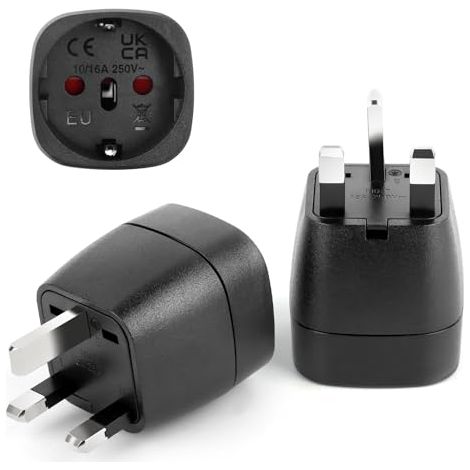 Adapter Für Englische Steckdosen, 2 Stück Französischer Adapter Für Englische Steckdosen, Reiseadapter Von Frankreich Nach Großbritannien, Typ G Adapter, Reiseadapter Für Irland, England, Schottland,