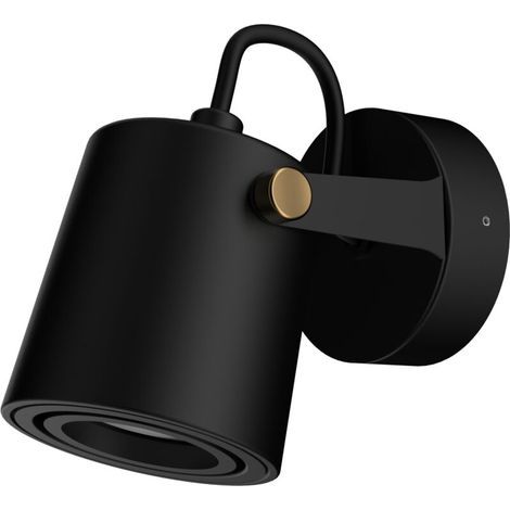 Schwarze, Schwenkbare Wandlampe