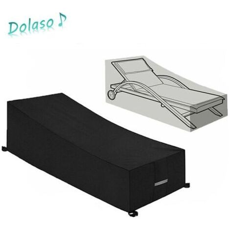 Schutzüberzug Für Liegestuhl/badewanne - Wasserdicht & Uv-schutz - Verstärktes Oxford 210d-gewebe - Größe 210x75x40/80 Cm - Schwarz