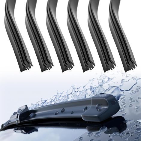6 Pcs Gummiwischer Ersatzblätter, 800 Mm Universelle Gummi Scheibenwischer, Ersatzwischerblätter Für Vorder- Und Heckscheibenwischer, Kompatibel Mit Allen Wischern