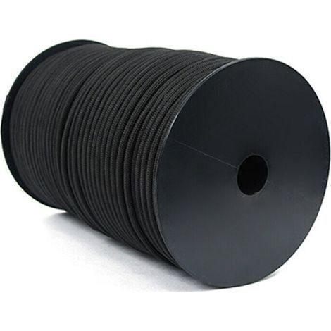 100m 550 Typ Fallschirmseil Paracord Longe Seil Mit 9-strang-kernen Zelt Rettungsseil Wanderseil Rolle (schwarz)
