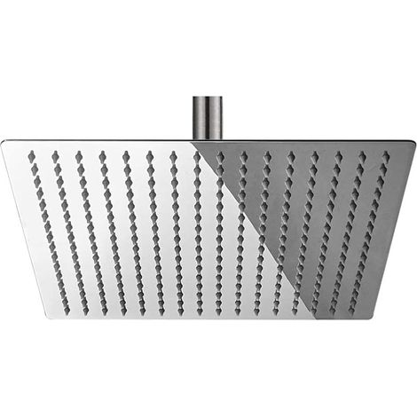 Quadratische Regenduschkopf 30 Cm / 12 Zoll – Hochdruck-duschkopf Aus Edelstahl, Ultradünn 1/16", Wassersparend, 256 Silikon-antikalk-düsen, 360° Drehbar, Polierte Chrom-oberfläche