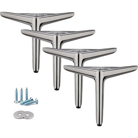 4er-set Schwarze Dreieck-möbelbeine Aus Titan, 15 Cm, Galvanisiertes Polierverfahren, Für Schränke, Sofas, Couchtische, Tv-möbel Und Andere Möbel
