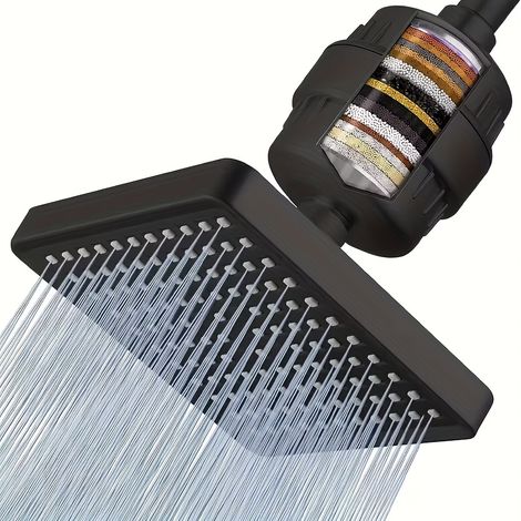 Hochdruck-duschset Aus Abs – 15-cm-duschkopf Mit 23-stufiger Filtration