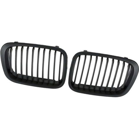 2-teiliger Mattschwarzer Kühlergrill Für Bmw 3er E46 4-türig 1998-2001