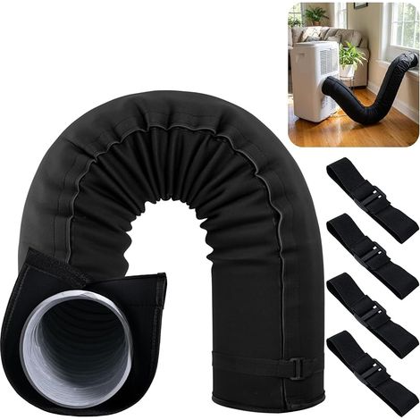 Abdeckung Für Schlauch Von Tragbaren Klimageräten - 150 X 50 Cm - Ac-schlauchhülle - Waschbar - Isolierte Schutzhülle Für Abgasleitung Mit 12,7 Cm Und 15 Cm Durchmesser