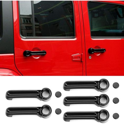 Türgriff- Und Heckklappenabdeckungsset In Schwarz Für Jeep Wrangler Jk 2007–2018 / Jeep Liberty 2008–2012 / Dodge Nitro 2007–2011