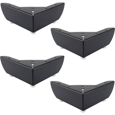 4er-set Schwarze Metall-möbelbeine, 55 Mm, Geeignet Für Couchtische, Betten Und Sofas, Leise Und Rutschfest