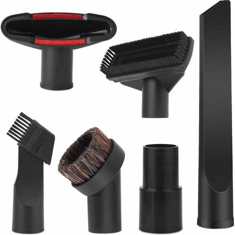 Universal-sauger-bürstenset 32 Mm – 6-teilig Für Polstermöbel, Fugendüse, Matratzendüse, Saugbürste Mit Schlauchadapter Von 35 Mm Auf 32 Mm