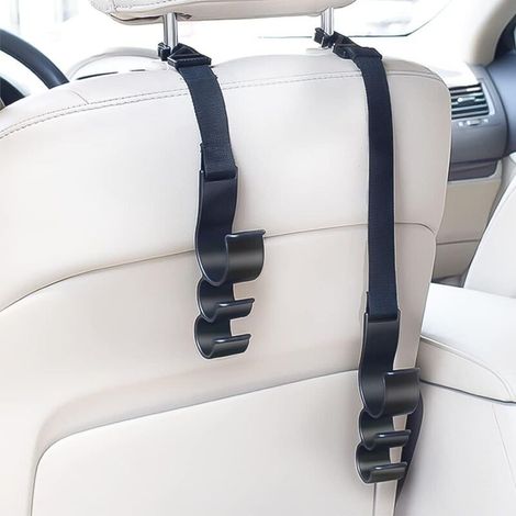 2 Verstellbare Kopfstützenhaken Für Autos, Bis Zu 15 Kg, Für Einkaufstaschen, Organizer, Taschen, Regenschirme