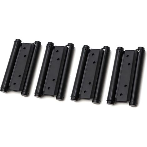 2er-set Doppeltwirkender Türbänder Aus Edelstahl, Schwarz, 76 Mm