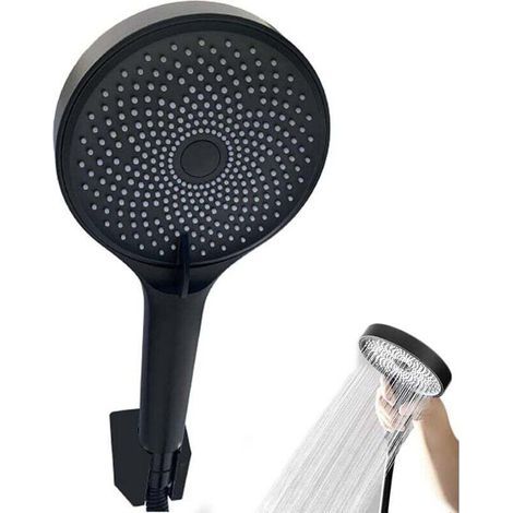 Duschbrause In Schwarz, Duschbrause Von Höchster Qualität, Hochdruck-dusche, Wassersparende Handbrause, Handbrause Mit 3 Strahlarten Für Eine Hochdruckdusche, Geeignet Für Badezimmer Und Spa