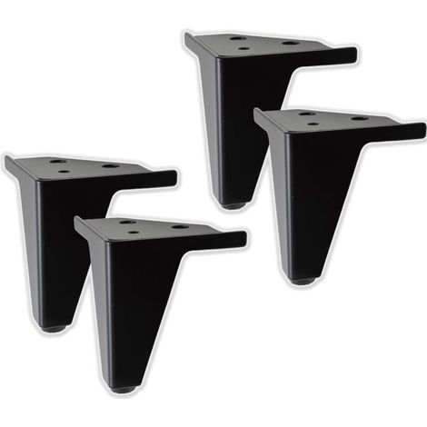 Set Of 4 Black Furniture And Sofa Legs - Metal Legs - Elegant Design Legs For Chairs And Cabinets - Height 1001008120 Mm