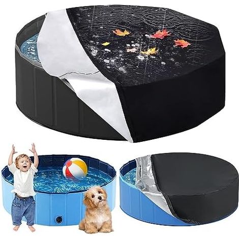Rundschwimmbecken-abdeckung Für Hunde, Runde Poolabdeckung Mit Kordelzug, Wasserdicht Und Staubdicht (120 X 30 Cm)
