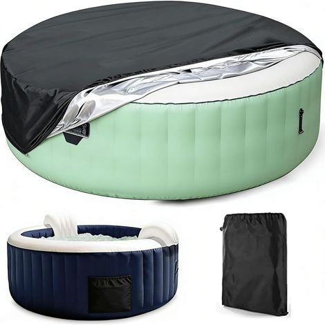 Aufblasbare Schutzhülle Für Runden Whirlpool, Hülle Für Runden Thermal-pool, Passend Für Runde Gartentische Mit Oxford-210d-rand, 215 X 70 Cm