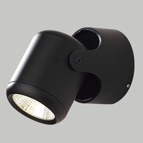 Spot-led Schwarz, 9-w-led-wandleuchte Mit Schwenkbarem Einzelkopf (270°), Ideal Für Die Beleuchtung Von Küche, Wänden, Schlafzimmern Und Fluren