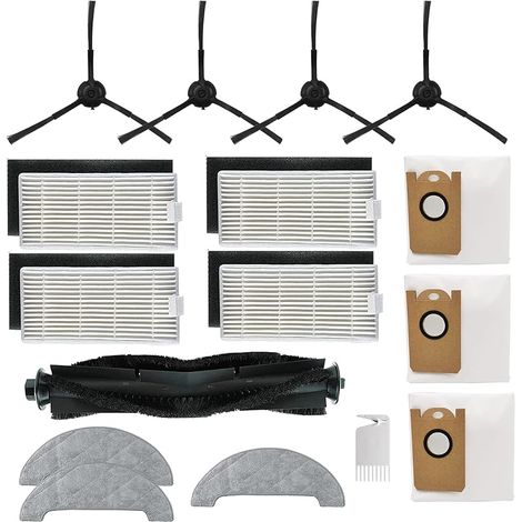 Chiffon-bürstenfilter-beutel-ersatzsatz, Zubehörset Für Saugroboter Proscenic M8 Pro (16 Stück)