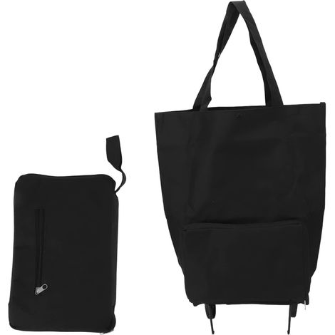 Klappbarer Einkaufswagen 2-in-1, Vielseitige Stoff-aufbewahrungstasche, Einkaufstrolley Mit Rollen, Einziehbare Aufbewahrungstasche Mit Großer Kapazität Für Reisen Und Einkäufe (noi
