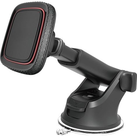 Auto-handyhalterung Mit Magnet, Für Armaturenbrett / Windschutzscheibe, Verstellbarer Teleskoparm, 6 Starke Magnete Für Alle Handys