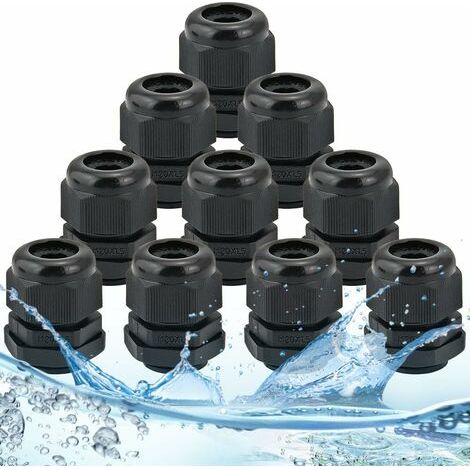 10 Stück Ip68 Wasserdichte Kabelverschraubungen Nylon M20 X 15 Kabelverschraubungen 6-12mm Kontermutter Kabelverschraubung Für Haus/garten/außenbeleuchtung Kabel