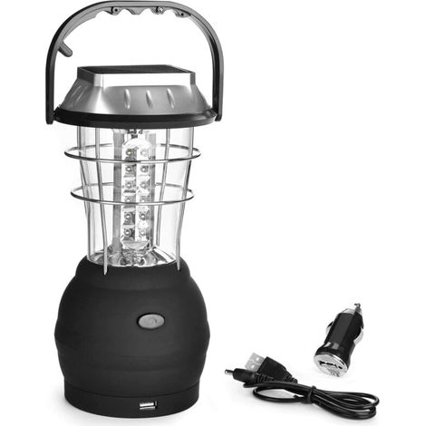 Lanterne Solaire, Ultra Helle Led-campinglampe, 2 Einstellbare Beleuchtungsmodi, 5 Lademethoden, Mit Kurbeldynamo, Lange Leuchtdauer Für Camping, Wandern Und Angeln