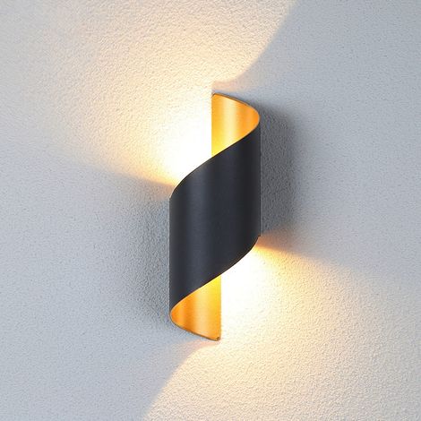 Led-wandleuchte Kukak Für Innen- Und Außenbereich, 10 W, Kaltweiß 6000 K, Moderne Beleuchtung Nach Oben Und Unten, Wasserdicht Ip65, Spiralförmige Metall-wandleuchte Für Bar, Schlafzimmer, Schwarz Und