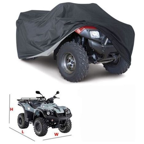 Außenhülle Abdeckung Schutz Für Atv Motorrad Quad Wasserdicht Anti Uv 145×85×98cm, Atv Quad Abdeckung Schwer Hülle Für Elektrofahrrad, Strandfahrzeugbekleidung, Schwarz