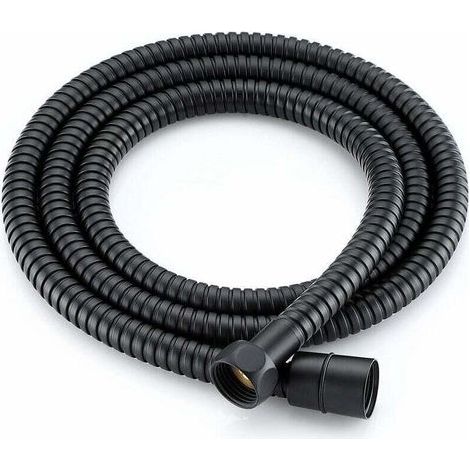 Duschschlauch Aus Flexiblem Edelstahl 1,5 Meter Anti-torsion Für Handdusche, Kopfbrause, Schwarz