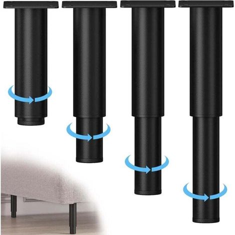 4 Stück Möbelfüße Verstellbar, Möbelfuß 20-37cm Höhenverstellbarer Metall-möbelfuß, Möbelfüße Mit Schrauben Für Möbel, Sofa, Bett, Nachttisch, Küche, Schrank