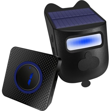 Solar-auffahrtsalarm – Kabellose Bewegungsmelder Für Den Außenbereich, Wasserdicht, 600 Fuß Reichweite, Hausalarm Für Garage, Garten Und Büro (1 Empfänger + 1 Bewegungsmelder)