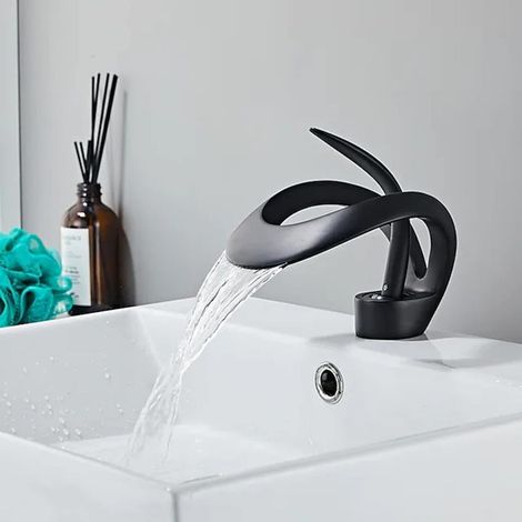 Wasserhahn Cascade Für Badezimmer, Waschtisch-wasserhahn Cascade, Cascade-mischbatterie Für Das Badezimmer Mit Einstellbarem Einhebelmischer Aus Keramikventil Für Warm- Und Kaltwasser, Cascade-waschti