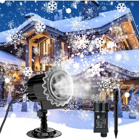 Weihnachtsprojektor Für Innen- Und Außenbereich, Led-schneeflocken-projektor Mit Ip65-wasserdichtigkeit, Led-projektoren Mit Schneefall-effekt Zur Dekoration Für Weihnachten, Innenbereich, Außenbereic