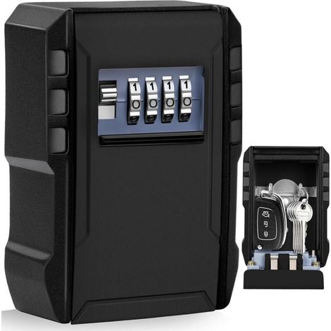 Sichere Schlüsselbox, Große Externe Schlüsselaufbewahrungsbox Mit 4-stelligem Zahlencode, Wasserdichte Wand-schlüsselbox, Robustes Digitales Externes Schlüsselversteck Für Haus, Schule, Garage Und Fab