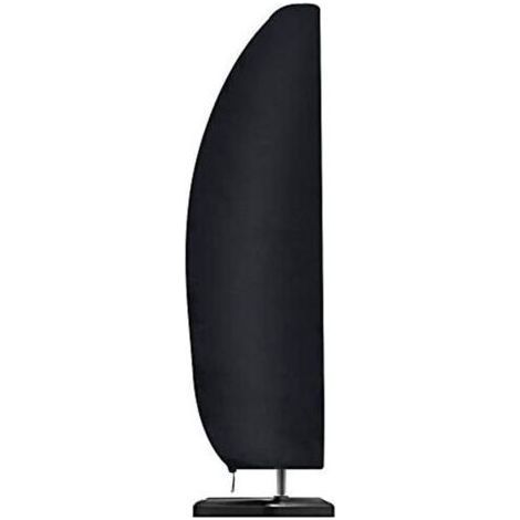 Schutzhülle Für Seitlich Stehenden Sonnenschirm (2–4 M), Aus Wasserdichtem, Staub- Und Uv-beständigem Oxford 210d-gewebe, Farbe Schwarz, Maße 265 × 40/70/50 Cm