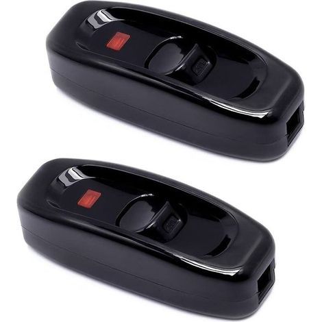 2 Stück, Schwarz, 250 V / 10 A, Mit Led-kontrollleuchte, Für Nachttisch, Tisch Oder Spiegel