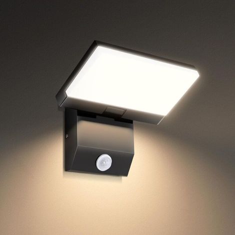 36-w-led-außen- Und Innenwandlampe Mit Bewegungssensor, Wandlicht Mit Farbtemperatur 3000 K, Faltbares Led-panel, Ip65 Wasserdicht