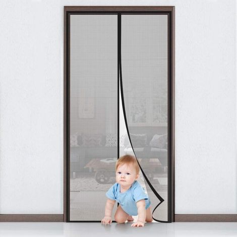 Magnetisches Fliegengitter Für Tür Oder Fenster, 200 X 220 Cm, Ultrafeines Maschenwerk, Anti-fliegen- Und Mückenvorhang, Geeignet Für Schiebetüren Aus Glas, Installation Ohne Bohren Mit Klebeband