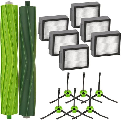 14-teiliges Ersatzteil-set Für Combo I5, Kompatibel Mit Den Saugrobotern Irobot Roomba Combo I5, Combo I5+, Combo J5 Und Combo J5+ Enthält 2 Walzenbürsten, 6 Hepa-filter Und 6 Seitenbürsten