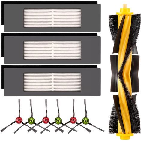 Ersatzteile Für Saugroboter Ecovacs Deebot Ozmo 920 950 T8 Aivi Max T9 T5 N5 N7 N8+ N8 Pro Plus Dx55 Dx93 Zubehörset, 1 Hauptbürste, 3 Hepa-filter, 6 Seitenbürsten
