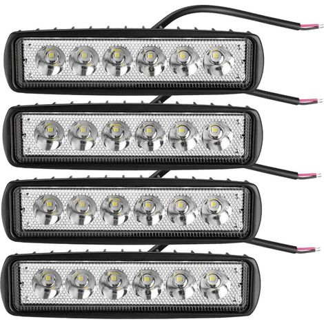 4 Stück Led-arbeitsscheinwerfer 6 Zoll 18w, 12v 24v 6000k Weiß, Led-projektorscheinwerfer Für Auto, Arbeitsscheinwerfer Für Lkw, Traktor, 4x4, Atv, Suv, Motorrad