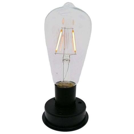 1 Stück Solar-led-glühlampe Mit Wolfram-faden, 2800k, Automatische Lichtsensor-leuchte Für Gartenzaun (8,5 Cm)