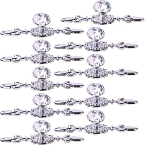 10 Stück Kristall-schubladengriffe, Diamantform 4,7 Zoll Schrankknöpfe, Schrankgriffe, Kleiderschrankgriffe, Küche, Schlafzimmer, Badezimmer, Möbelbeschläge