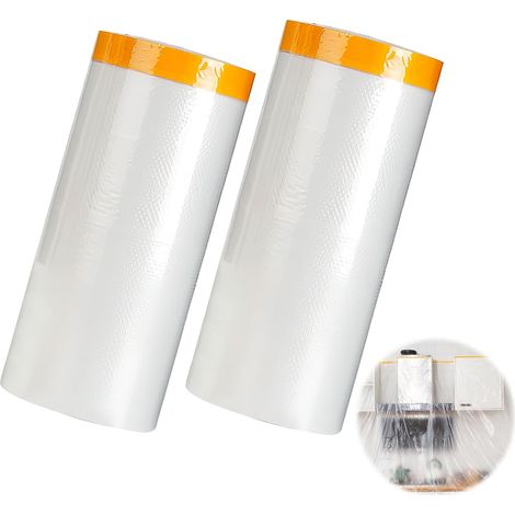 Set Mit 2 Rollen 180 Cm X 20 M Und 300 Cm X 20 M Malerschutzfolie, Malerfolie, Schutzfolie Für Den Boden, Malerschutzfolie, Plastikfolie