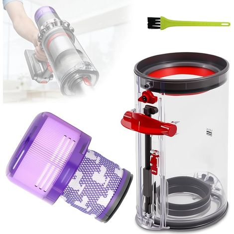Staubbehälter + Ersatzfilter – Kompatibel Mit Dyson V11, V15, Sv14, Sv15, Sv17, Sv22 – Ersatzteile Zubehör Für Akkustaubsauger